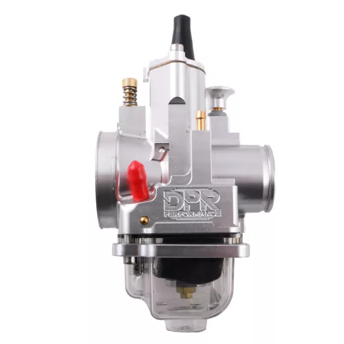 Karburátor, DPR PERFORMANCE, 24mm, PWK, CNC, ezüst + fúvóka beállító készlet