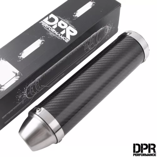 Kipufogódob vég, karbon, EVO V2, DPR PERFORMANCE, univerzális