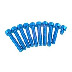   Motorburkolat csavarkészlet, világoskék, Simson SR50, S51, S70, DPR Performance