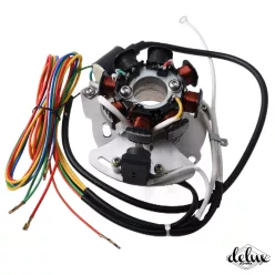   Állórész + tekercs, érintésmentes gyújtás, CDI, 12V, WSK / WFM 125, "Mély gyújtás", DELUX