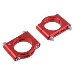   Sárvédő tartókonzol készlet, első, piros, alu, CNC, eloxált, Simson, Venandi