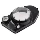 Motorfedél, SIMSON S51 SR50, bal, fekete, átlátszó, V1, VENANDI