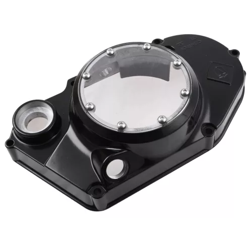 Motorfedél, SIMSON S51 SR50, bal, fekete, átlátszó, V1, VENANDI