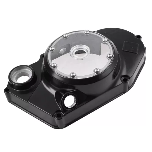 Motorfedél, SIMSON S51 SR50, bal, fekete, átlátszó, V2, VENANDI