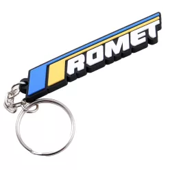 Gumi kulcstartó, ROMET, kék - sárga - fehér