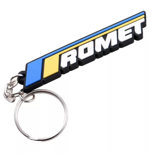 Gumi kulcstartó, ROMET, kék - sárga - fehér