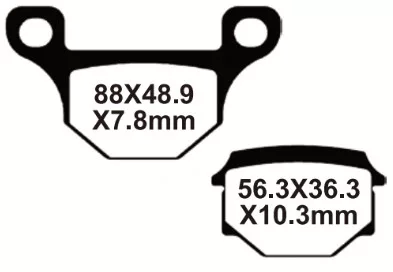 Fékbetét, hátsó, szinter, VOCA FA093, APRILIA / RIEJU / DERBI