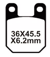 Fékbetét, szinter, VOCA FA115, DERBI / RIEJU / BETA