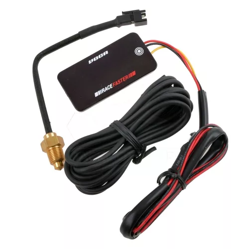 Voltmérő + hőmérő, LCD, VOCA RACING RF SLIM-TOUCH, piros