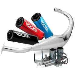   Kipufogó, VOCA, krómozott, piros, 50-70CC, SHERCO 50 SM-R / SE-R 2020