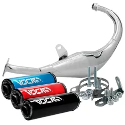   Kipufogó, VOCA, krómozott RACING, kék, DERBI SENDA EBS050 / D50B0