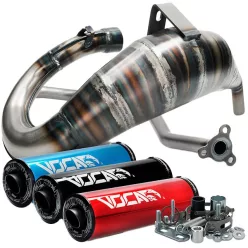   Kipufogó, VOCA CROSS ROOKIE, piros, DERBI SENDA EBS050 / D50B0