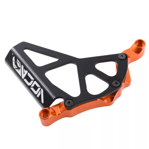 Lánckerék burkolat, VOCA RACING, fekete-narancs, ALU CNC, MINARELLI AM6