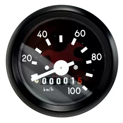 Kilométeróra, 60mm, 100km/h számlappal, háttérvilágítással és kijelzővel, krómozott, Simson S51, S70, Pulsotronic