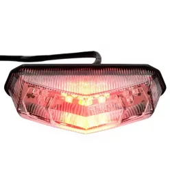   Hátsó lámpa + irányjelzők, ALLPRO BLACKLINE, átlátszó, univerzális, LED, homologizált