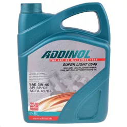Motorolaj, ADDINOL 5W40 SUPER LIGHT MV 0540, 5L