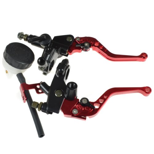 Kuplung és fékkar, piros készlet + munkahenger