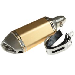   Kipufogó végdob, AKRAPOVIC, replika, rövid, arany készlet