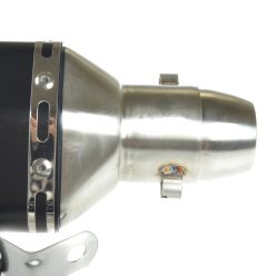   Kipufogó végdob, AKRAPOVIC, replika, közepes, fekete készlet