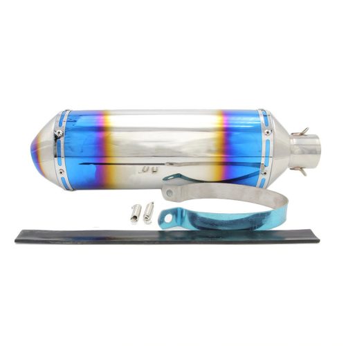 Kipufogó végdob, univerzális, ovális, hosszú, szivárvány készlet