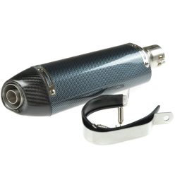   Kipufogóvég, AKRAPOVIC, replika, D-típus, karbon, INOX készlet