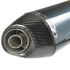 Kipufogóvég, AKRAPOVIC, replika, D-típus, karbon, INOX készlet