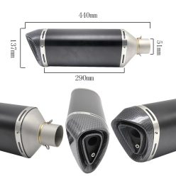   Kipufogó végdob, AKRAPOVIC, replika Y-típus, INOX készlet
