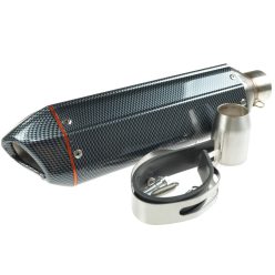   Kipufogó végdob, AKRAPOVIC, replika V-típus, karbon készlet