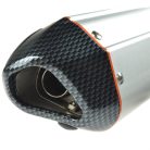 Kipufogó végdob, AKRAPOVIC, replika V-típus, ezüst készlet