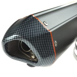   Kipufogó végdob, AKRAPOVIC, replika, V-típus, fekete készlet