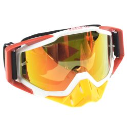   Szemüveg, fehér, piros, narancssárga lencsével, 100% replika