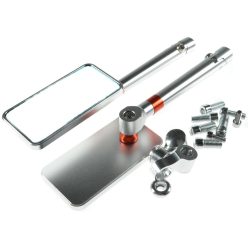   Tükör, ezüst, RIZOMA, RACING V3, alumínium, replika készlet