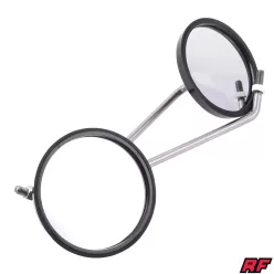   Tükör, fekete, univerzális, kerek, M8, RACING FORCE CLASSIC készlet