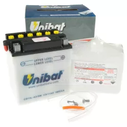   Akkumulátor, UNIBAT, CB10L-A2 / YB10L-A2 / EB10L-A2 (136X91X146), 12V 11Ah