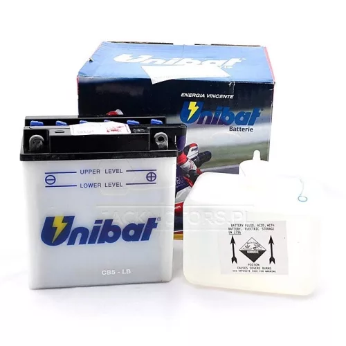 Akkumulátor, UNIBAT, CB5L-B / 12N5-3B / YB5L-B (120X60X130), 12V 5Ah