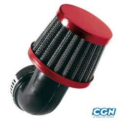 Kúpos légszűrő, TUN'R, 90* 28/35MM, fekete-piros