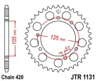 Hátsó lánckerék, DOPPLER, 53T, DERBI SENDA YAMAHA APRILIA, régi típus, arany