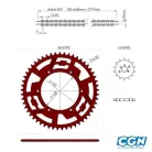 Motor meghajtó készlet, DOPPLER RACING, 14 / 53T, DERBI SENDA, új típus