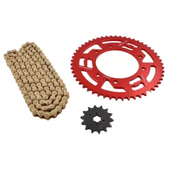   Láncszett, piros, DOPPLER RACING 14 / 53T GILERA RCR SMT 2011-