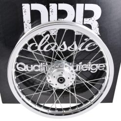   Kerék, ezüst kerékagy+króm küllők, SIMSON S51, 1,85x16, ALU, DPR CLASSIC