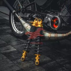   Lengéscsillapító készlet, hátsó, 360mm, fekete, arany, prémium - Simson, DPR Performance