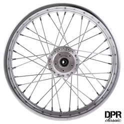  Kerék, króm, ezüst kerékagy+króm küllők, SIMSON S51, 1,85x16, DPR CLASSIC