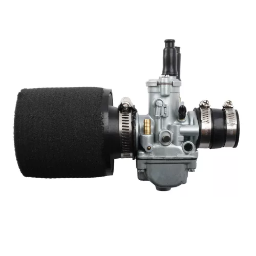Karburátor, WSK 125, 21MM, szívócsonkkal, légszűrő szivaccsal, DELLORTO REPLIKA, Delux