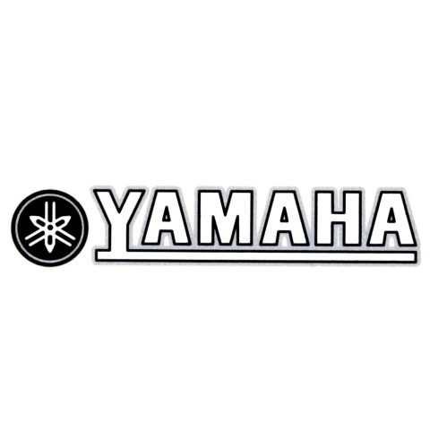 Matrica, YAMAHA, fehér-fekete-ezüst + LOGO készlet