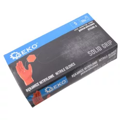Nitril kesztyű, SOLID GRIP, narancs, XL, 50 db