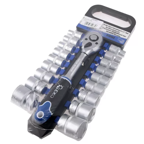 Dugókulcs készlet, 1/2", 8-32mm, 19 darab