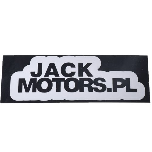 Matrica, fehér, króm hatású, JACK MOTORS RACING