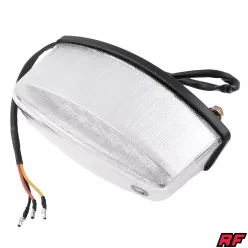 Hátsó lámpa, univerzális, LED, fehér, V2 RACING FORCE