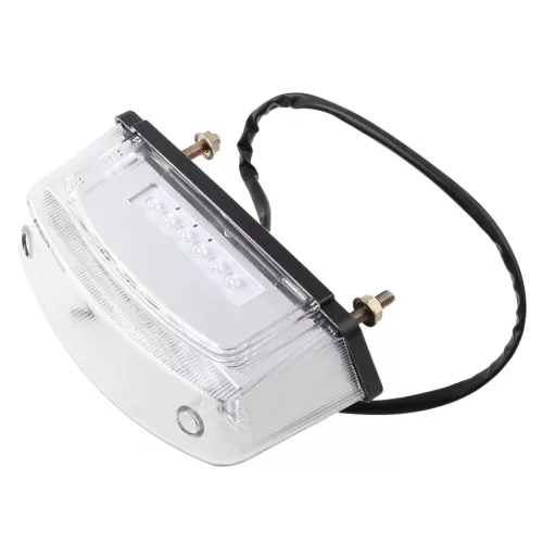Hátsó lámpa, univerzális, LED, fehér, V2 RACING FORCE