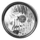 Első lámpa, JAWA 350, fekete, átlátszó, H4 12V 60/55W, JUTE készlet